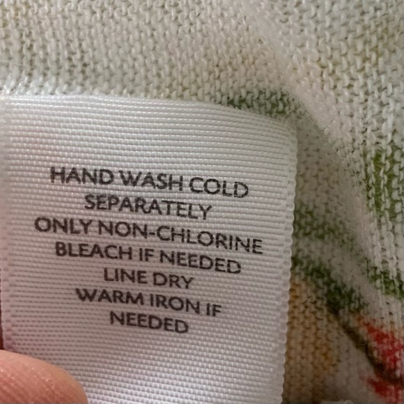 J. Jill Love Linen Popover Tropical Floral Sleeveless Top Women’s L Linen Palm - Picture 6 of 17